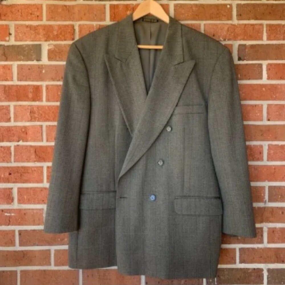 Christian Dior Monsieur Double Breasted Wool Sport Coat Size 44R